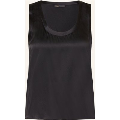 Maje Seidentop schwarz