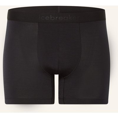 Icebreaker Funktionswäsche-Boxershorts Anatomica Mit Merinowolle schwarz