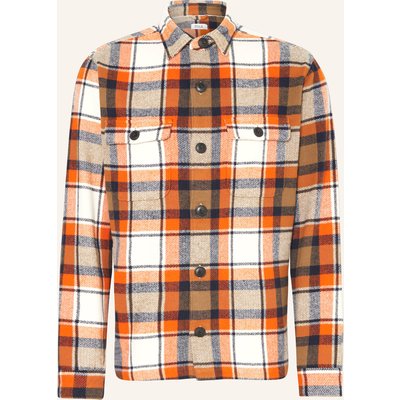 Paul Flanell-Overshirt orange