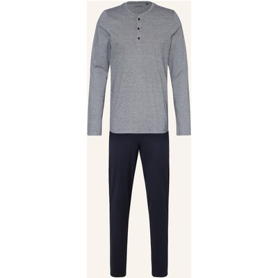 Schiesser Schlafanzug Casual Essentials blau