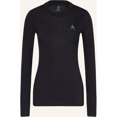 Odlo Funktionswäsche-Shirt Merino 160 Aus Merinowolle schwarz