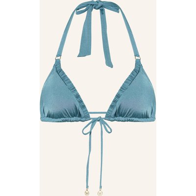Watercult Triangel-Bikini-Top Shimmering Solids blau