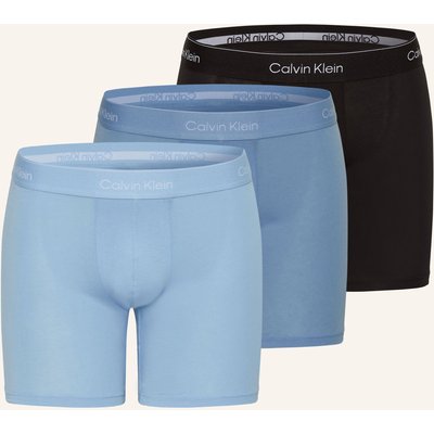 Calvin Klein 3er-Pack Boxershorts Icon Cotton Stretch blau