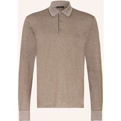 Zegna Jersey-Poloshirt braun
