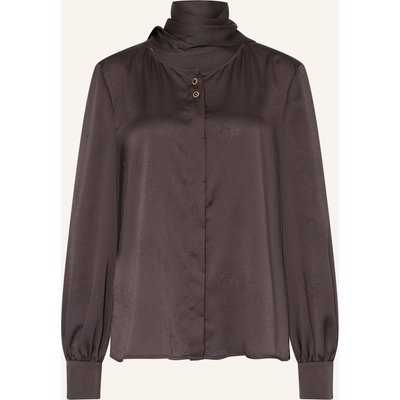 Riani Satinbluse Mit Abnehmbarer Schluppe braun
