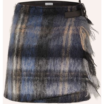 Loewe Wickelrock Mit Mohair blau