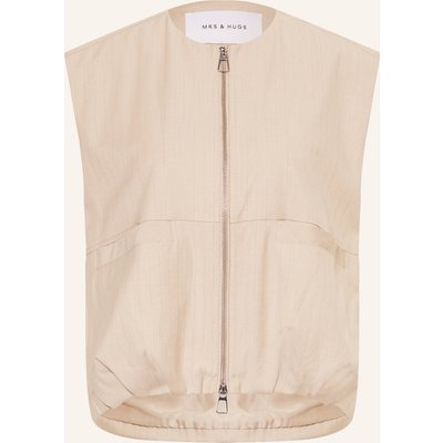 Mrs & Hugs Weste beige