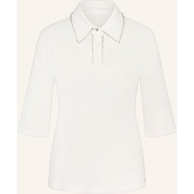 Marc Cain Blusenshirt Mit Schmucksteinbesatz Und 3/4-Arm weiss