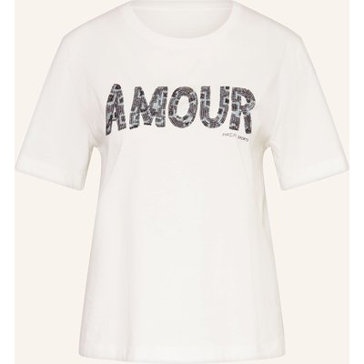 Marc Cain T-Shirt Mit Schmucksteinen weiss