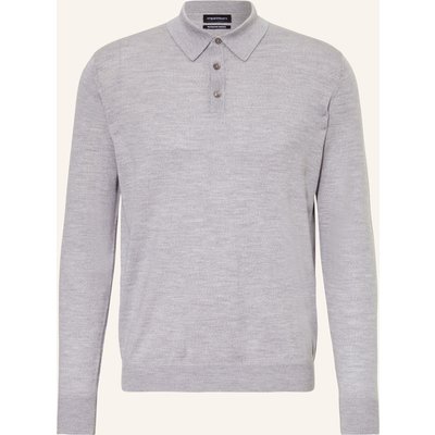 Strokesman's Strick-Poloshirt Aus Merinowolle grau