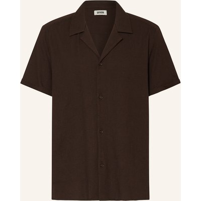 Drykorn Resorthemd Bijan_2 Comfort Fit Aus Jacquard braun