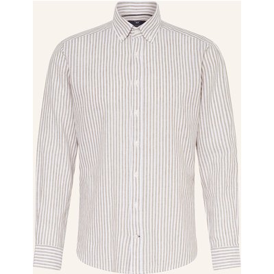 Strokesman's Hemd Regular Fit Mit Leinen gruen