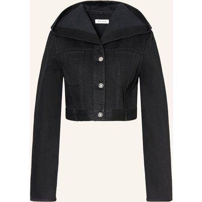 Alaïa Cropped-Jeansjacke schwarz