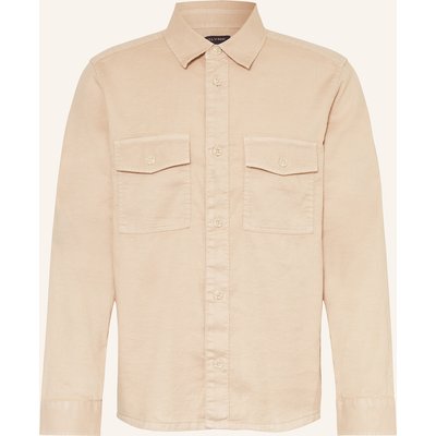 Olymp Overshirt Casual Regular Fit Mit Leinen beige