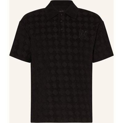 Amiri Frottee-Poloshirt schwarz