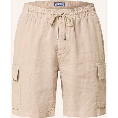 Vilebrequin Cargoshorts Thalassa Aus Leinen beige