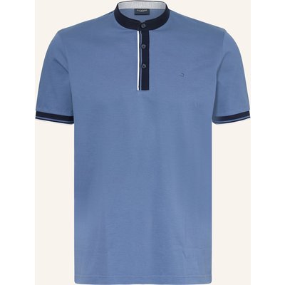 Olymp Piqué-Poloshirt blau