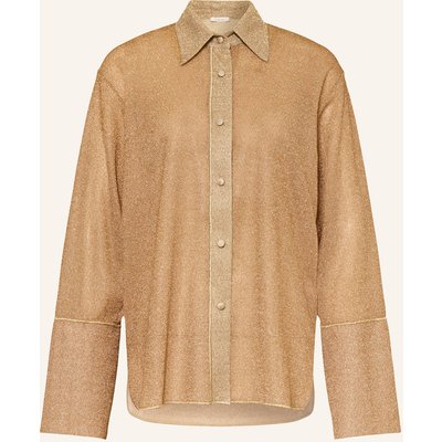 Oséree Hemdbluse Lumiere Mit Glitzergarn gold
