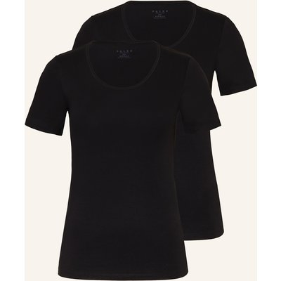 Falke 2er-Pack T-Shirts Daily Comfort schwarz