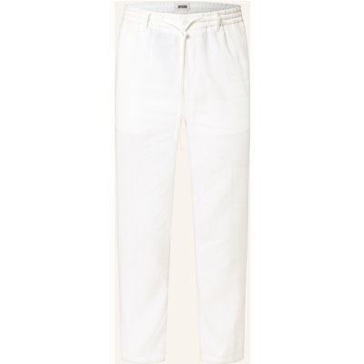 Drykorn Hose Deger Im Jogging-Stil Regular Fit Mit Leinen weiss