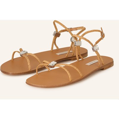Casadei Sandalen Valentina Mit Schmucksteinen beige