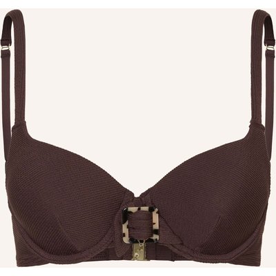 Cyell Bügel-Bikini-Top Wavy Brown braun