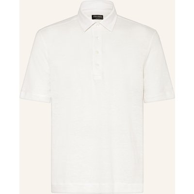 Zegna Leinen-Poloshirt weiss