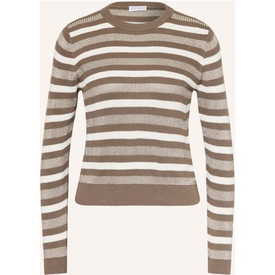 Brunello Cucinelli Pullover Mit Glizergarn braun
