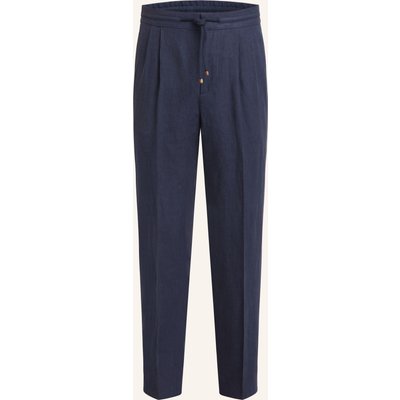 Brunello Cucinelli Anzughose Leisure Fit Aus Leinen blau