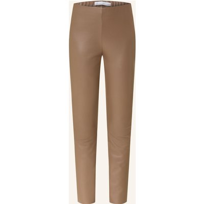 Raffaello Rossi Leggings Resa In Lederoptik braun