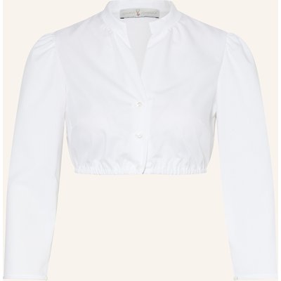 Johann & Johanna Dirndlbluse Mit 3/4-Arm weiss