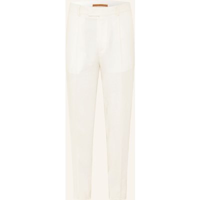 Zegna Anzughose Slim Fit Aus Leinen weiss