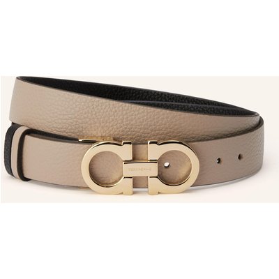 Ferragamo Ledergürtel Donna Zum Wenden beige