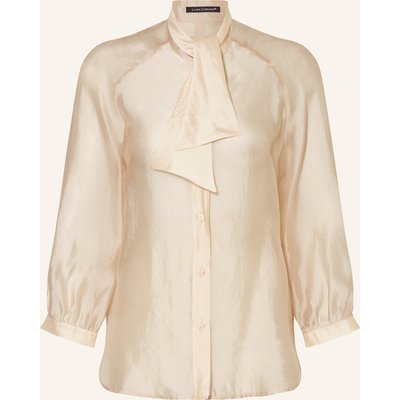 Luisa Cerano Bluse Mit Abnehmbarer Schluppe beige