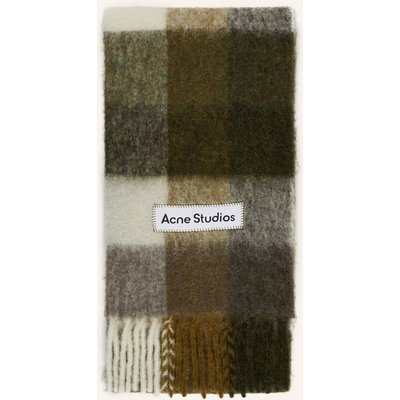 Acne Studios Schal Mit Alpaka gruen