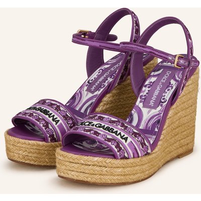 Dolce & Gabbana Wedges Ricamo lila