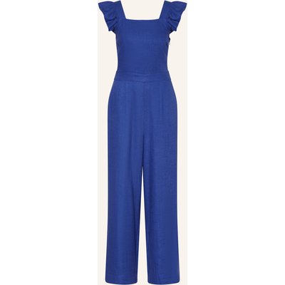 Y.A.S. Jumpsuit Yasisma Mit Leinen Und Cut-Out blau