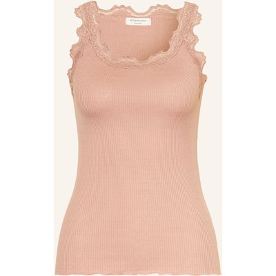 Rosemunde Seidentop Babette Mit Spitze rosa