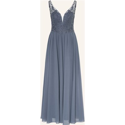 Hey Kyla Abendkleid Mit Spitze Und Schmucksteinen blau