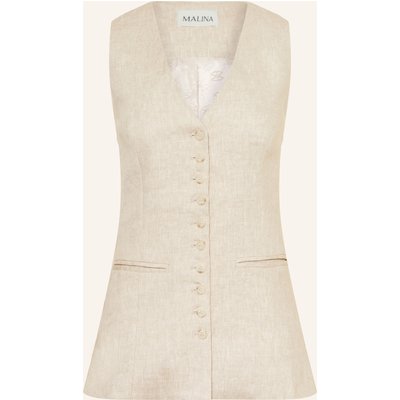 Malina Blazerweste Cilo Aus Leinen beige