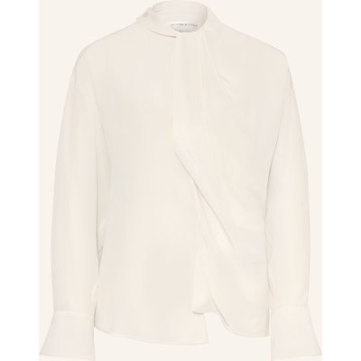 Victoria Beckham Schluppenbluse Aus Seide Mit Cut-Out weiss