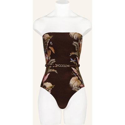 Zimmermann Bandeau-Badeanzug Ascension braun