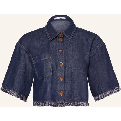 Zimmermann Cropped-Jeansbluse Rhiannon blau
