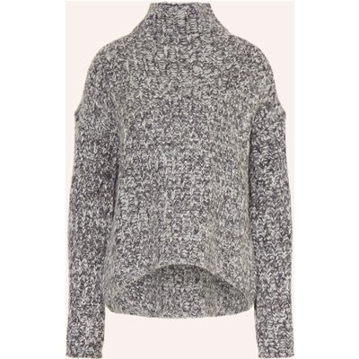 Mrs & Hugs Pullover Mit Alpaka grau