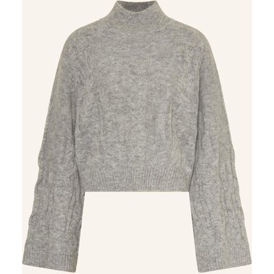 Mrs & Hugs Pullover Mit Alpaka grau