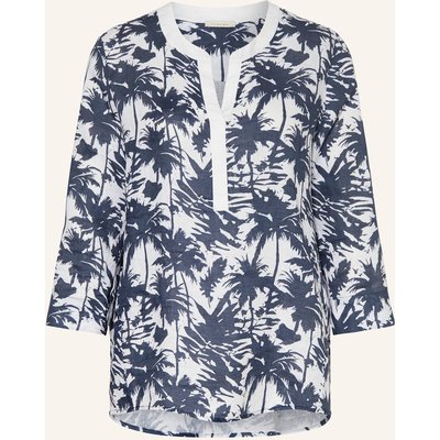 Lilienfels Blusenshirt Aus Leinen Mit 3/4-Arm blau