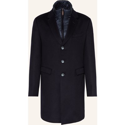 Herno Cashmere-Mantel Mit Herausnehmbarer Blende blau