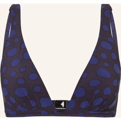 Maryan Mehlhorn Bralette-Bikini-Top Blue Dots schwarz