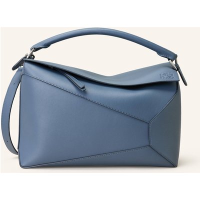 Loewe Handtasche Puzzle Edge Large blau