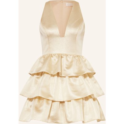 Adrianna Papell Cocktailkleid Mit Glitzergarn Und Rüschen gold